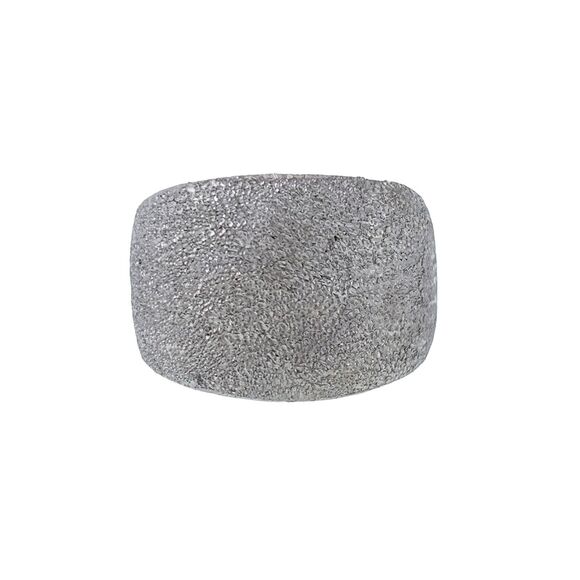 Vintage Sterling Silver 925 Textured Thick Band Cocktail Ring Size 8 - Picture 1 of 7